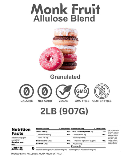 2 LBS Monk Fruit Allulose Blend